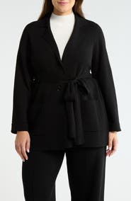 Tahari ASL Tie Waist Cardigan