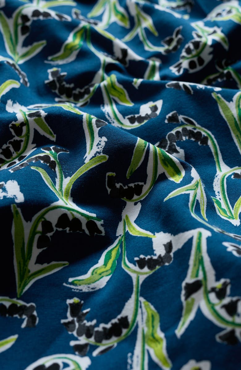 Seasalt Cornwall Veronica Print Stretch Organic Cotton Jersey Midi Dress, Alternate, color, Painty Bluebell Dark Voyage