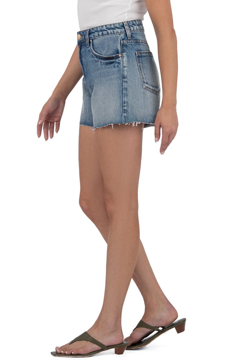 KUT from the Kloth Taylor High Waist Denim Shorts, Alternate, color, Freedom