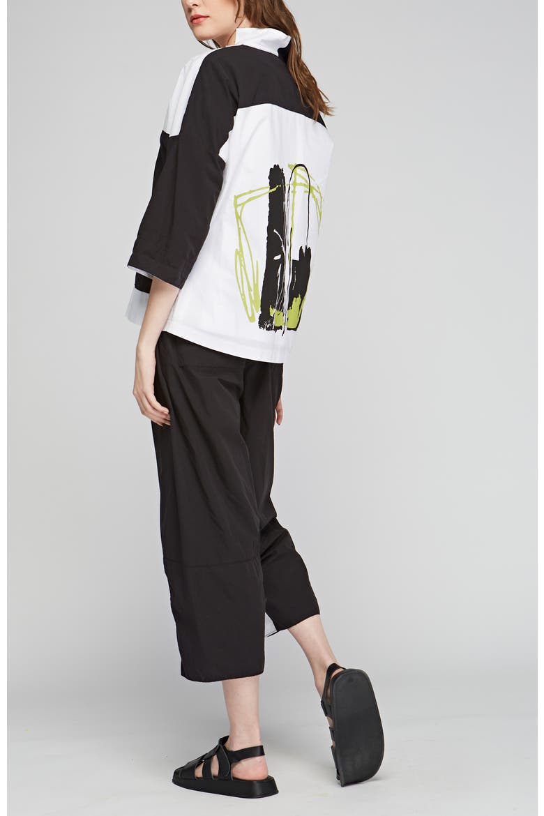 Sonata Poplin Pants with Horizontal Coupes, Alternate, color, Black