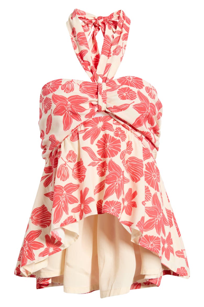 Klara Halter Top, Alternate, color, RED FLORAL