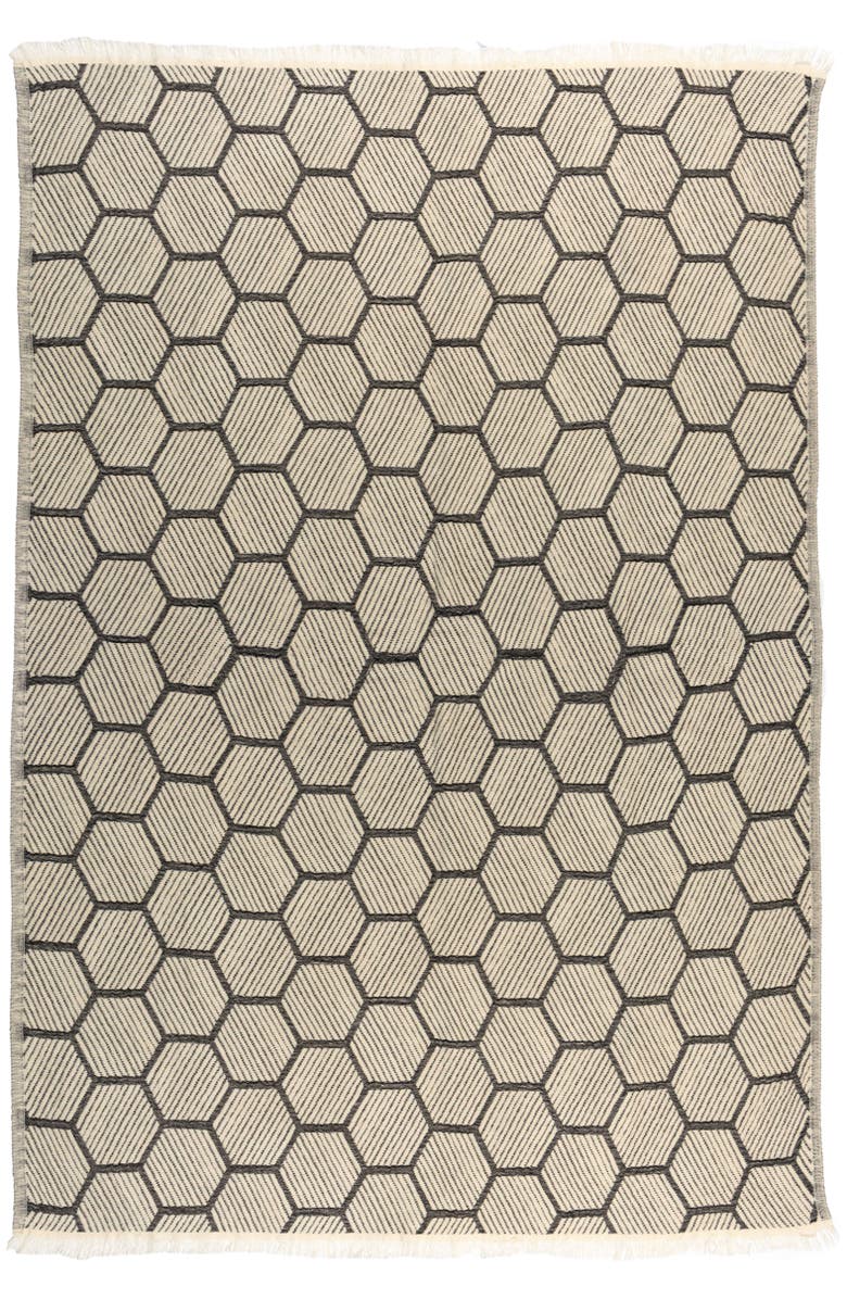 InfuseZen Hive Cotton Turkish Throw Blanket, Alternate, color, Black