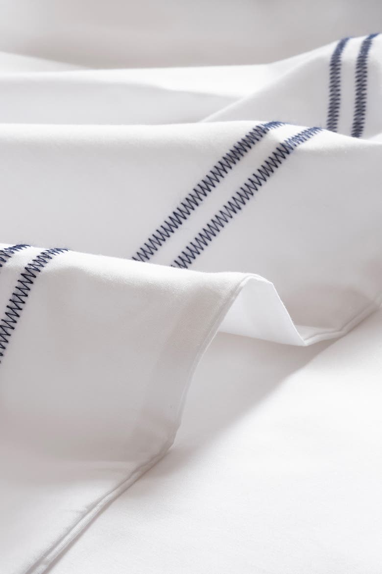 Brito Embroidered Cotton Percale King Duvet Cover Set, Alternate, color, White