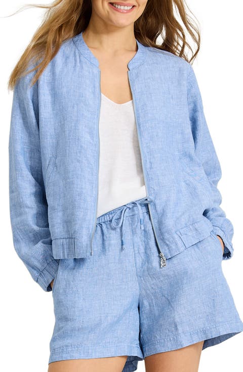 Linen Bomber Jacket