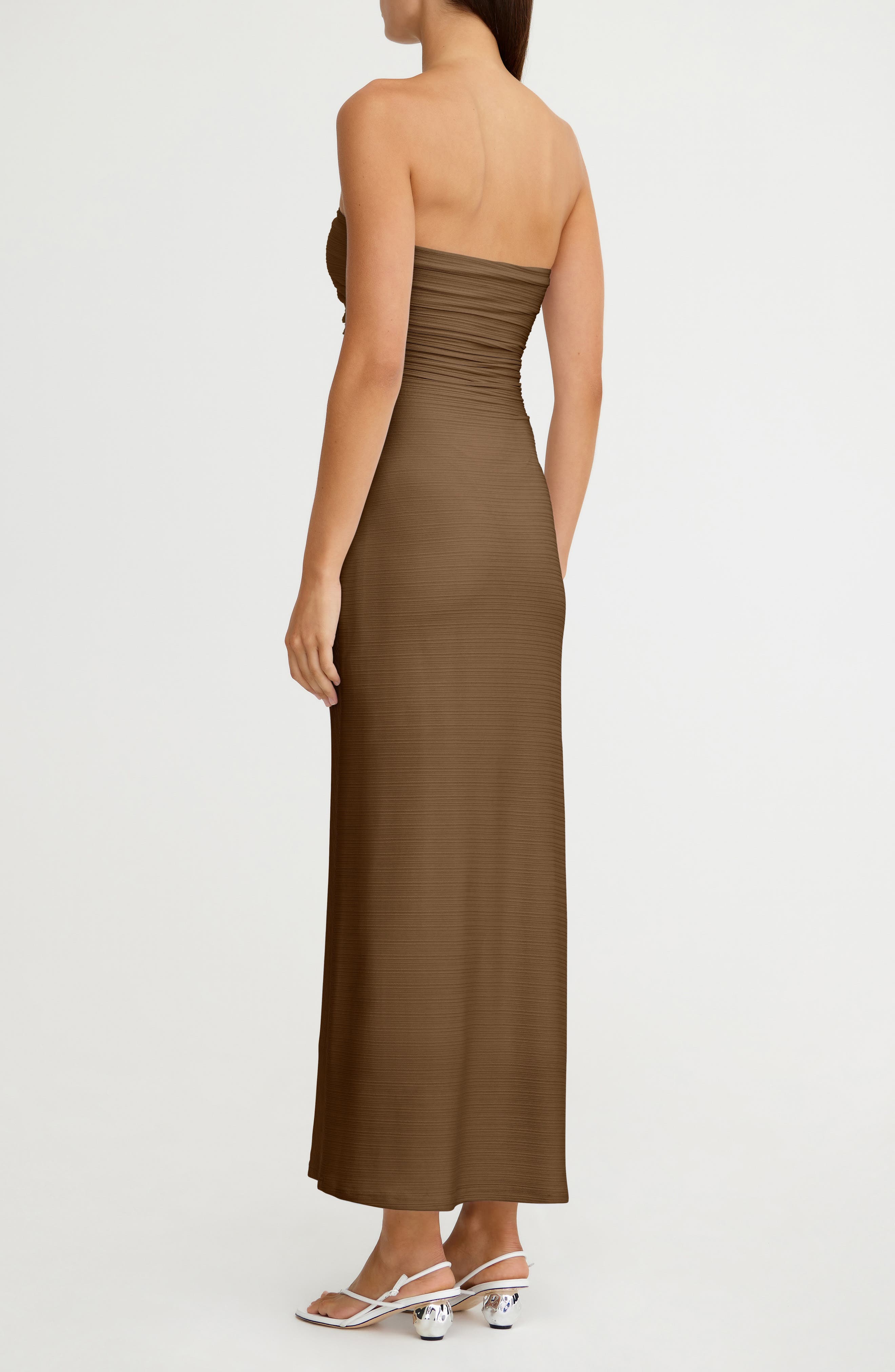 Coralie Draped Strapless Dress - image 2