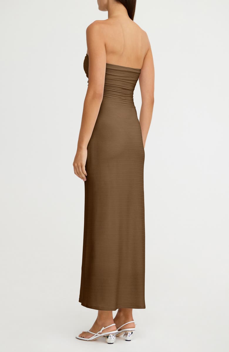 Significant Other Coralie Draped Strapless Dress, Alternate, color, Chocolate