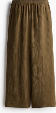 H&M Straight Muslin Trousers