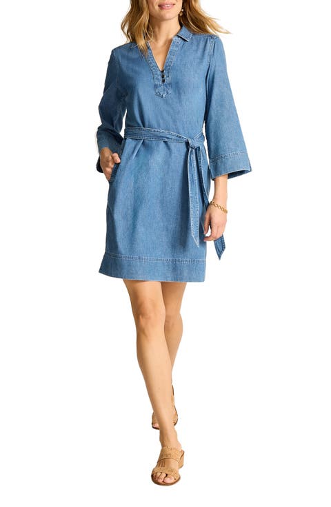 Belted Denim Shirtdress