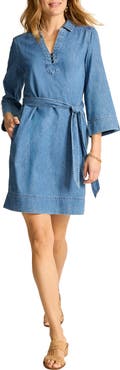 Tommy Bahama Belted Denim Shirtdress