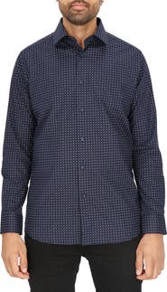 Scotch & Soda Dot Print Modern Fit Dress Shirt