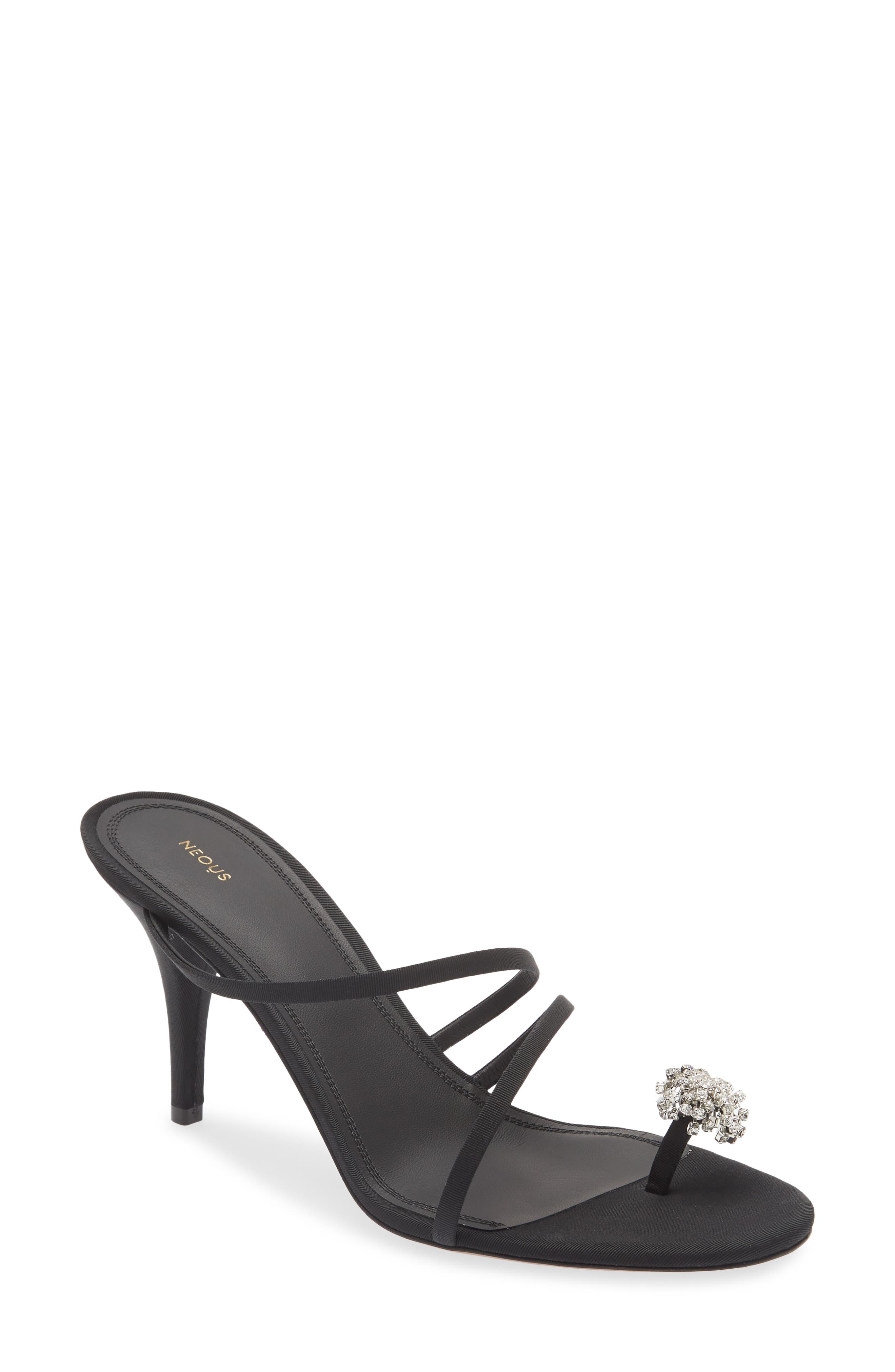 NEOUS Crystal Embellished Toe Loop Sandal, Main, color, 