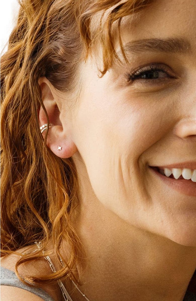 MADE BY MARY Star Stud Earrings, Alternate, color, Gold Vermeil