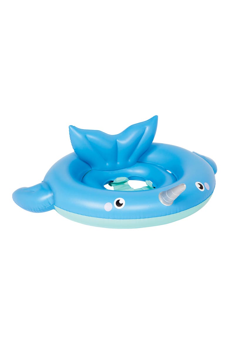 Baby Narwhal Float, Main, color, BLUE