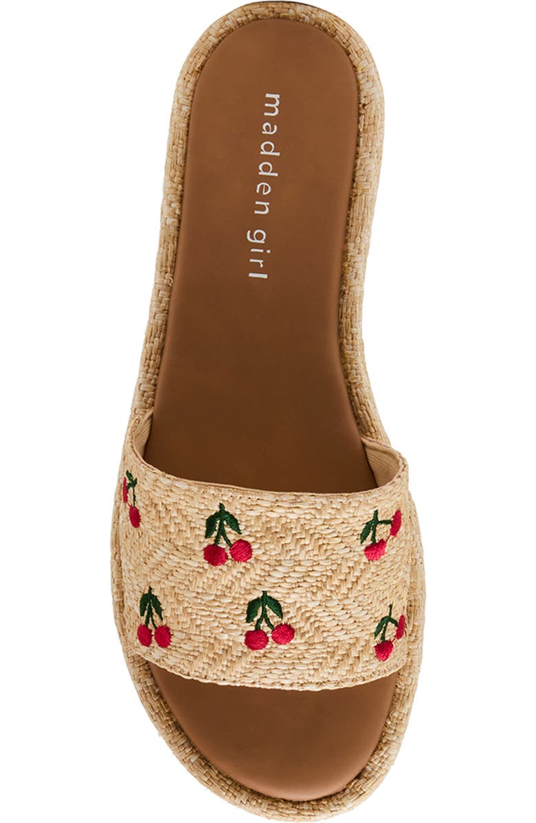 Madden Girl <p>Addie Embroidered Slide Sandal (Women)</p>, Alternate, color, Cherries