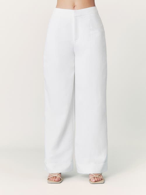 Six Stories Verity Tailored Textured Pants In White