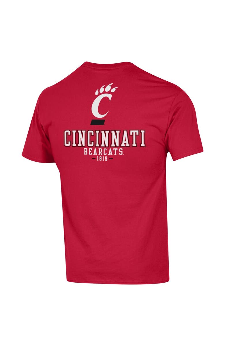 Champion Men's Champion Red Cincinnati Bearcats Stack 2-Hit T-Shirt, Alternate, color,