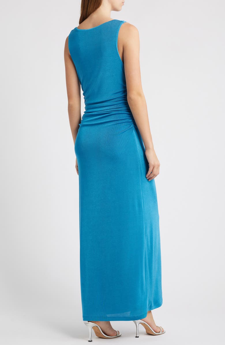 WAYF Murphy Cowl Neck Gown, Alternate, color, Grecian Blue