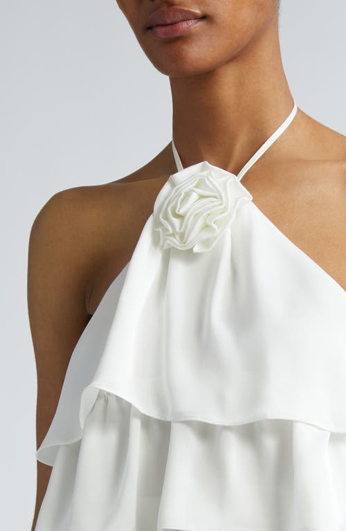 RAMY BROOK RAMY BROOK MINNIE TIERED RUFFLE HALTER TOP