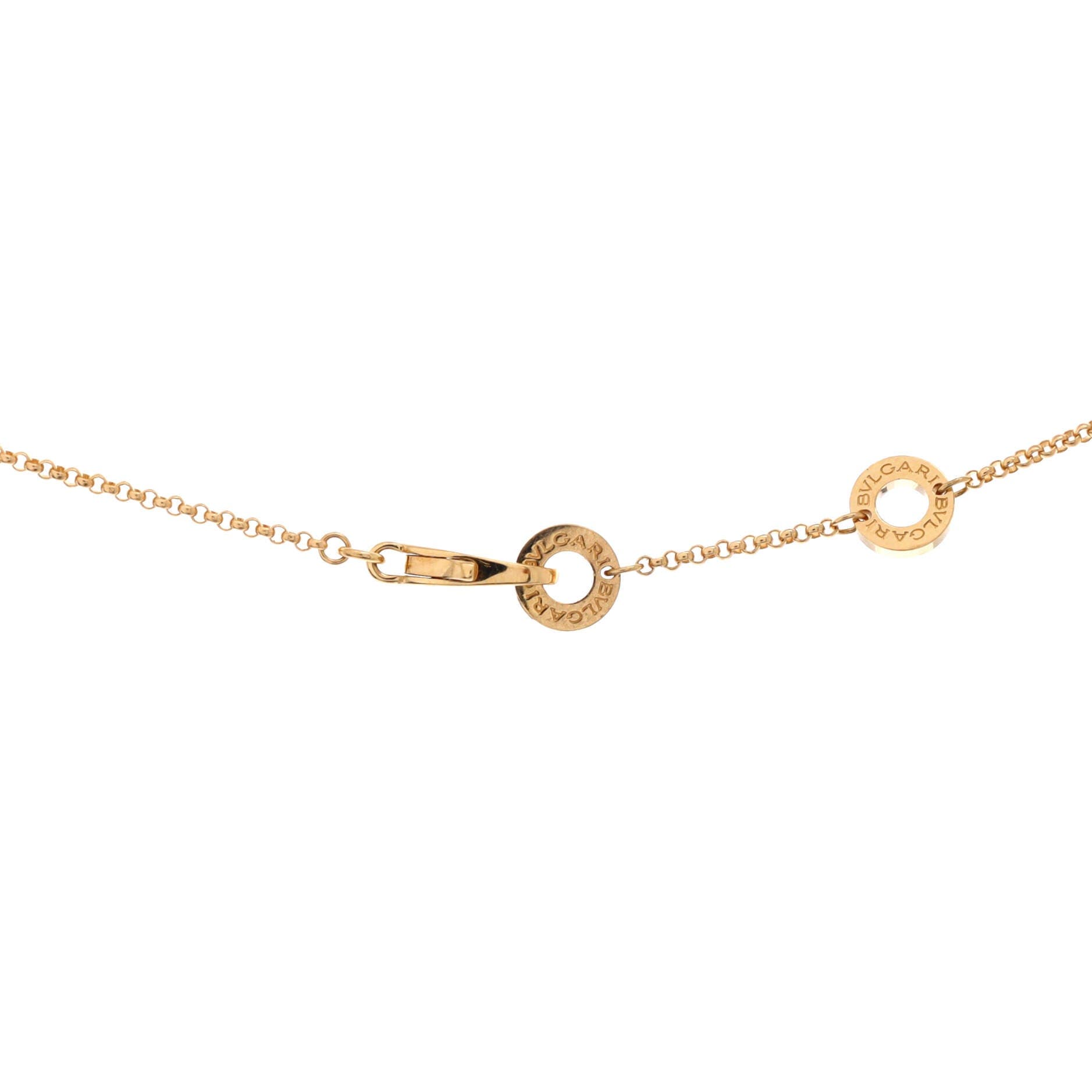 Bvlgari Bvlgari Pendant Necklace 18K Yellow Gold with Onyx, Alternate, color, Metallic Gold