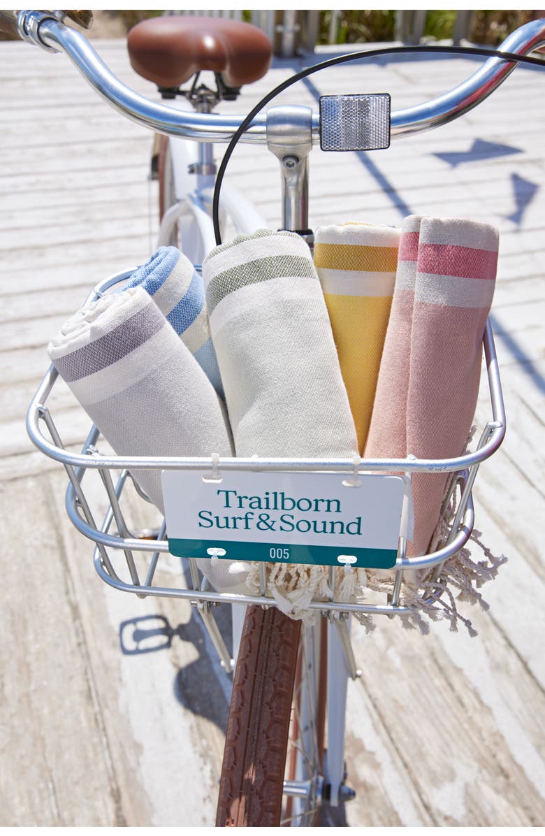 Feelgoodz Artisan Crafted Cotton Turkish Towel Beach Bath, Alternate, color, Sage