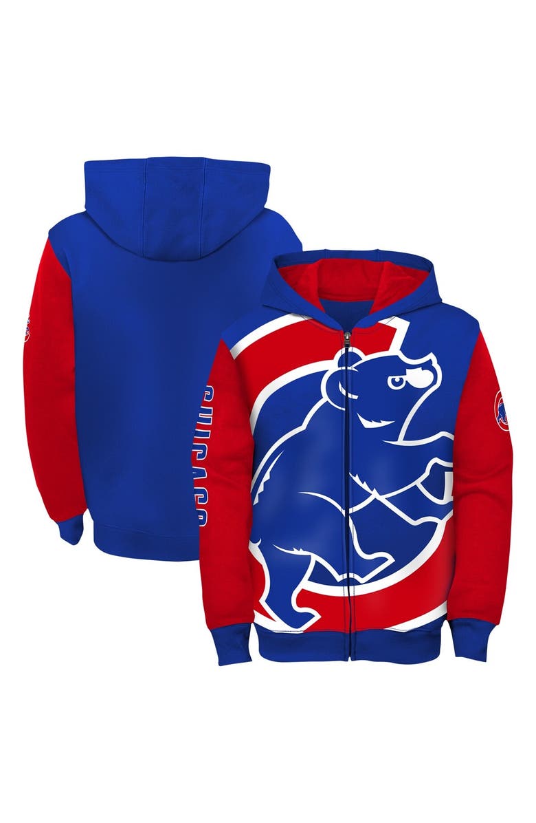 Outerstuff Toddler Royal Chicago Cubs Postcard Full-Zip Hoodie, Main, color, 