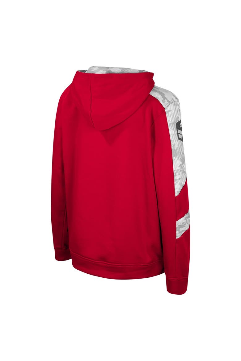 Youth Colosseum Red Utah Utes OHT Military Appreciation Cyclone Digital Camo Pullover Hoodie, Alternate, color, Red