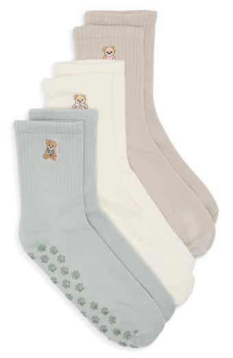 3-Pack Half Crew Grip Socks