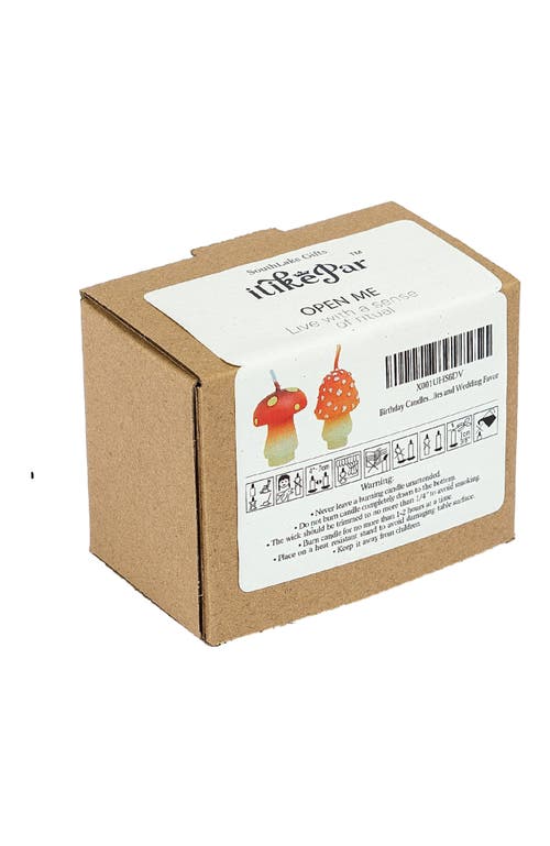Southlake Gifts Mini Mushroom Candle Set In Red/orange