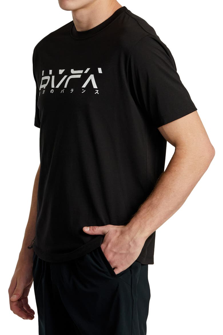 Big RVCA Section Performance Graphic T-Shirt, Alternate, color, BLACK