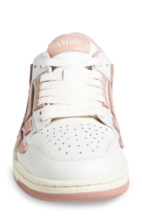 Amiri Crystal Satin Skeleton Low Top Sneaker In Sand