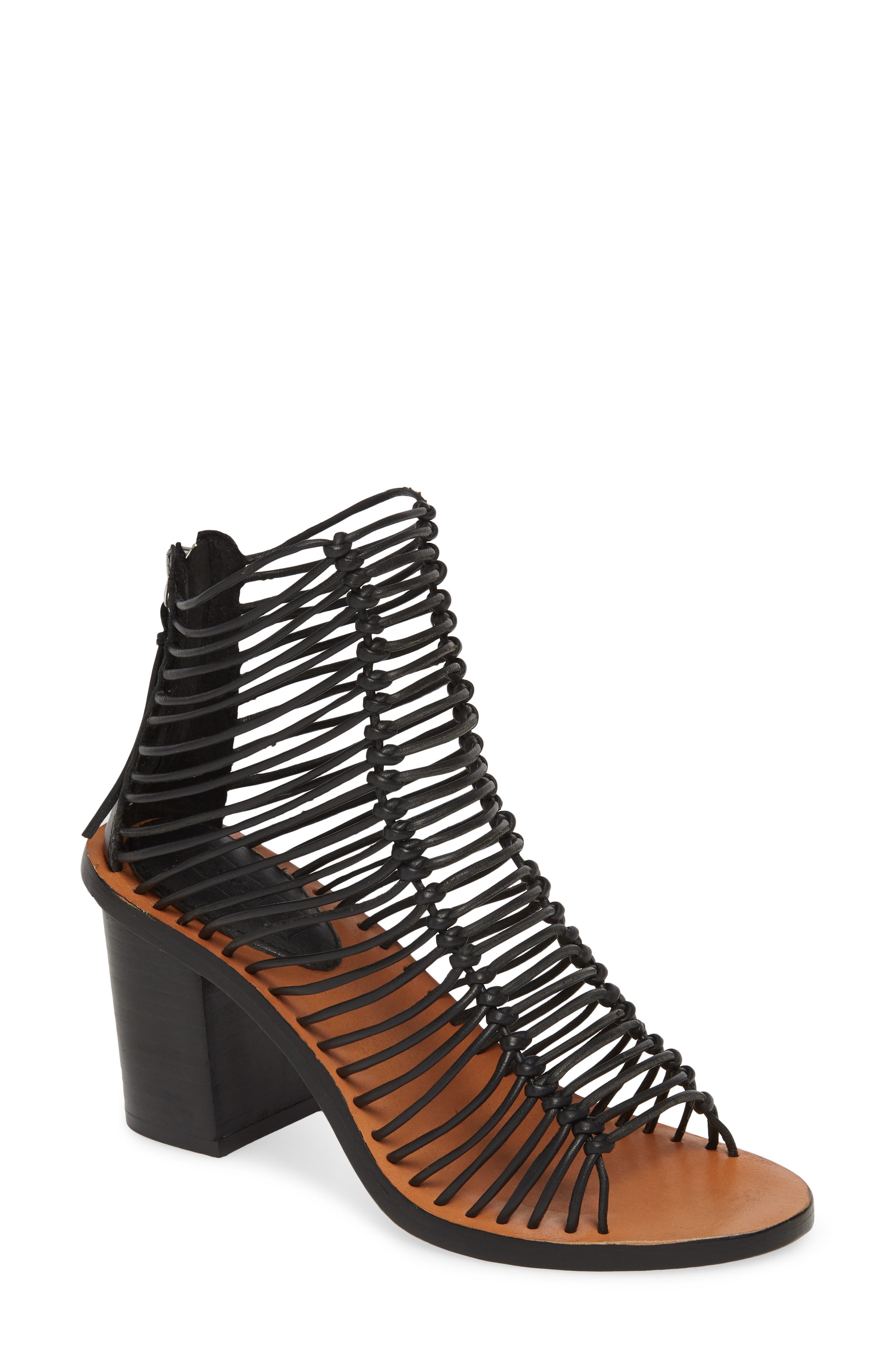 Topshop Narly Knotted Bootie Sandal, Main, color, 