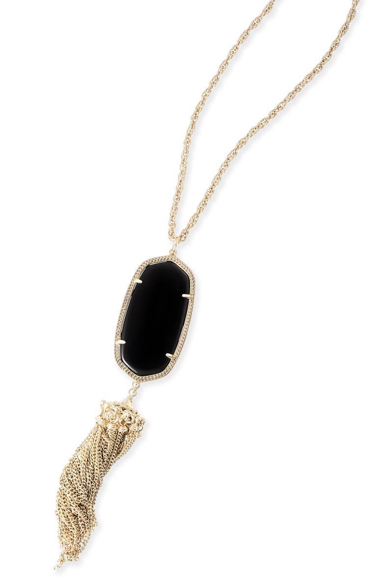 Kendra Scott Rayne Stone Tassel Pendant Necklace, Alternate, color,