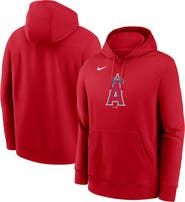 Nike Men's Nike Red Los Angeles Angels Logo Club Fleece Pullover Hoodie