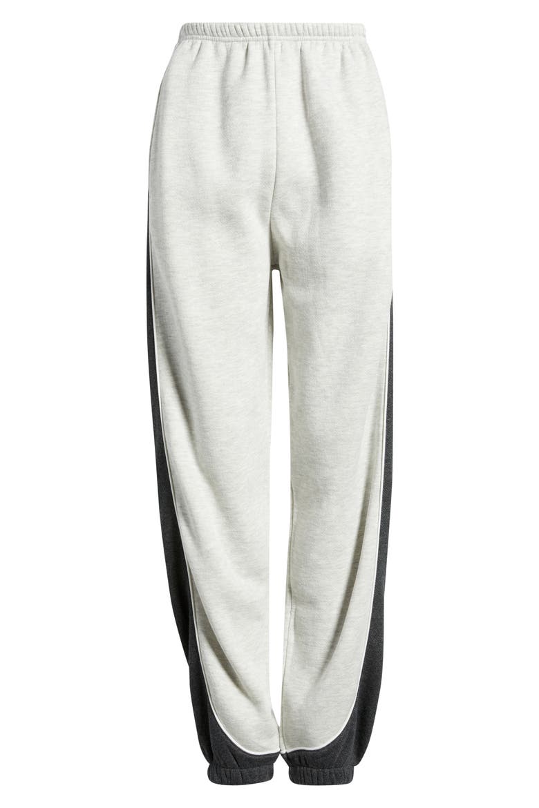 Heathered Panel Sweatpants, Alternate, color, GREY MULTI