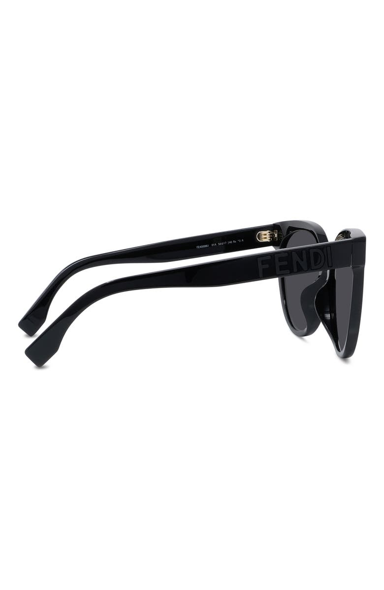 Fendi 'Fendi Lettering 56mm Cat Eye Sunglasses, Alternate, color,
