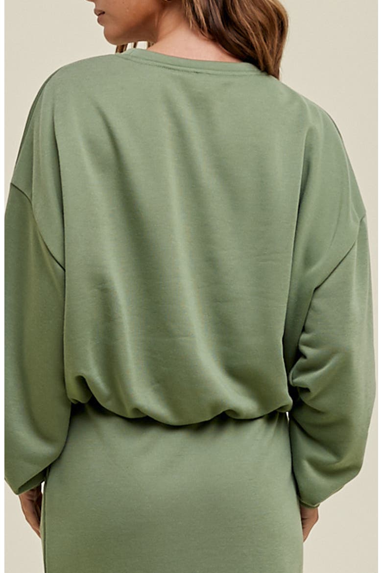 French Terry Bubble Sweatshirt, Alternate, color, PISTACHIO