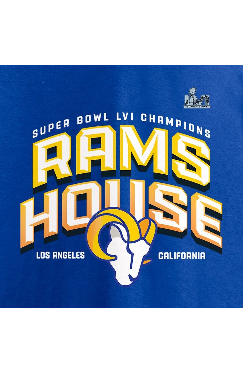 FANATICS Men's Fanatics Branded Royal Los Angeles Rams Super Bowl LVI Champions Running Back Hometown T-Shirt, Alternate, color,