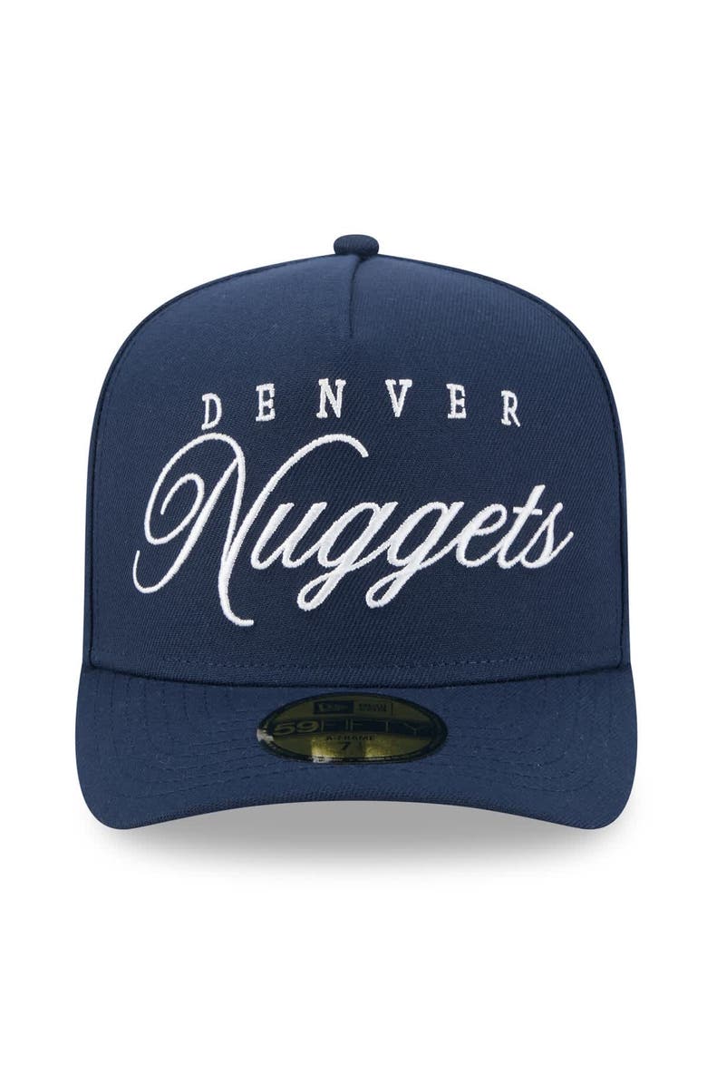 New Era Men's New Era Navy Denver Nuggets 2025 NBA Draft A-Frame 59FIFTY Fitted Hat, Alternate, color, Navy