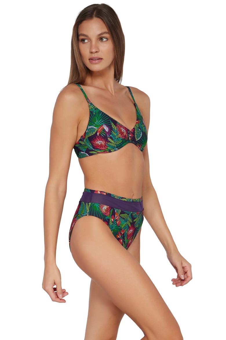Annie High Waist Bikini Swim Bottoms, Alternate, color, Welcome To Rio