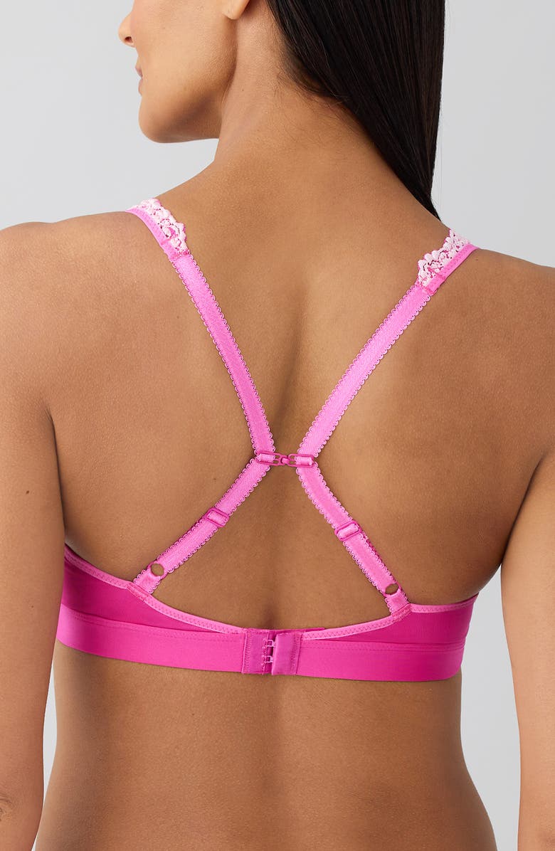 Wacoal Embrace Lace<sup>®</sup> Wire Free Bralette, Alternate, color, Wild Azalea/ Cradle Pink