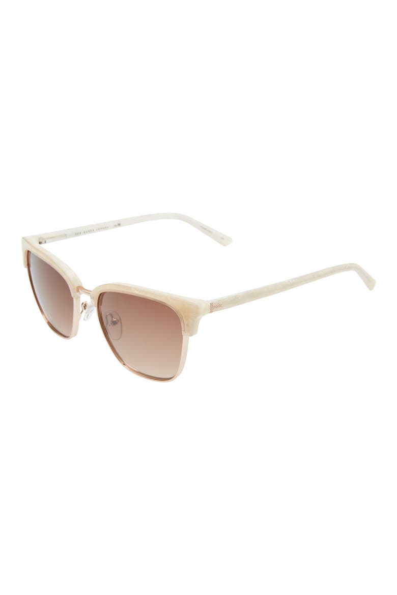 54mm Gradient Sunglasses, Alternate, color, BONE/ BROWN