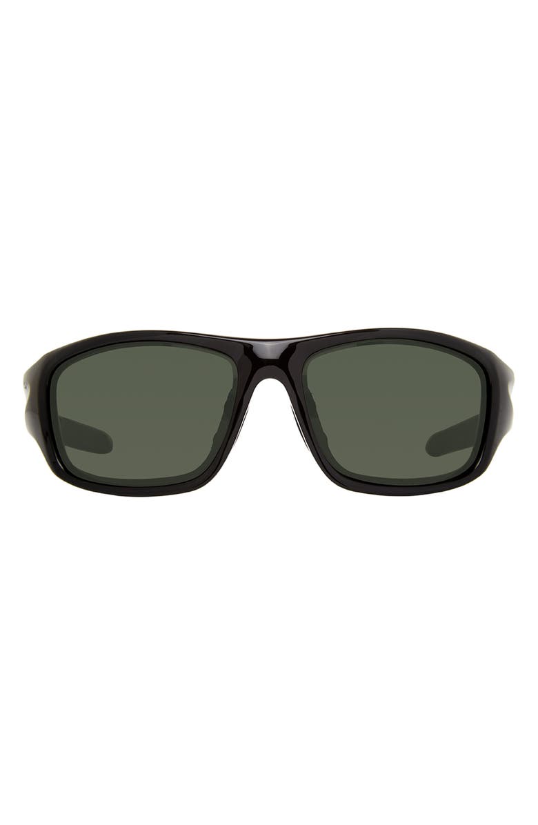 Eddie Bauer 61mm Rectangle Sunglasses, Main, color, Black/ Green