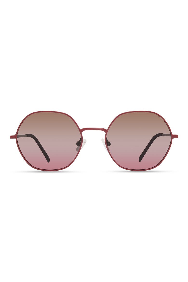 Aloe Round Sunglasses, Main, color, BERRY