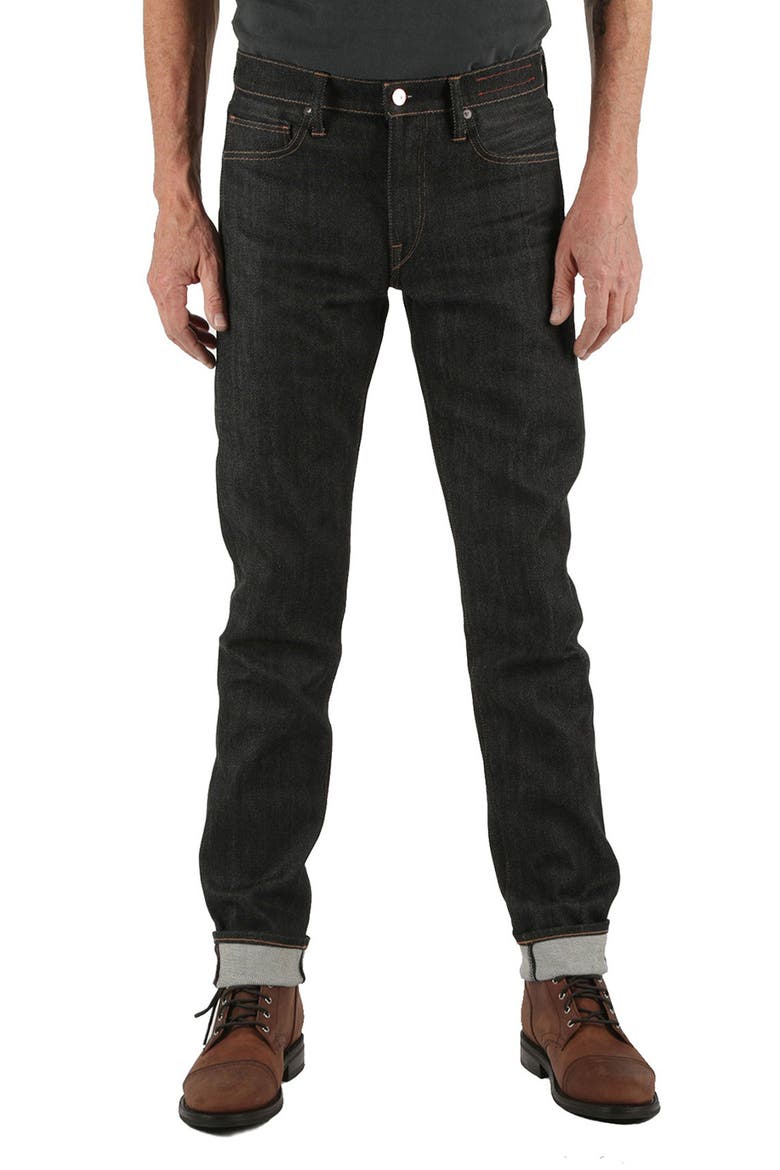 The Pen Slim Fit 11.5-Ounce Air Stretch Selvedge Jeans, Main, color, INDIGO RAW