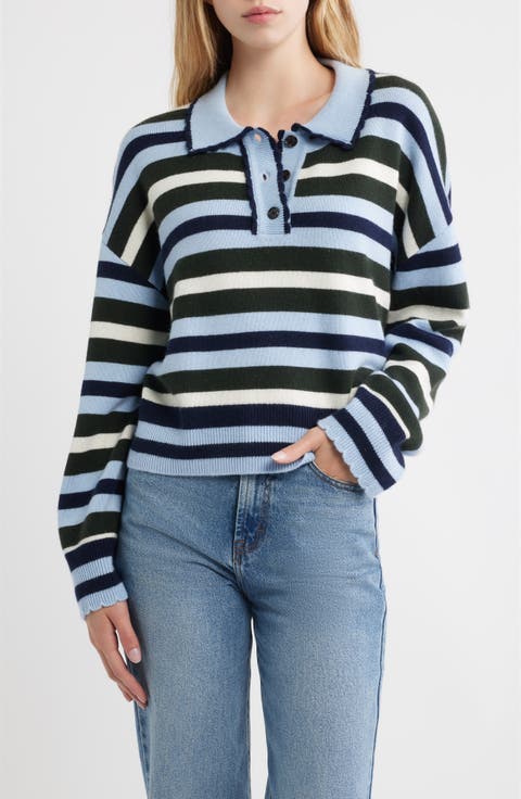 Delora Striped Wool & Cashmere Blend Sweater
