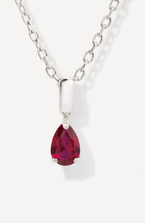 Birthstone Teardrop Necklace