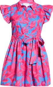 SUGARLIPS Maia Ruffle Tie Belt Cotton Dress