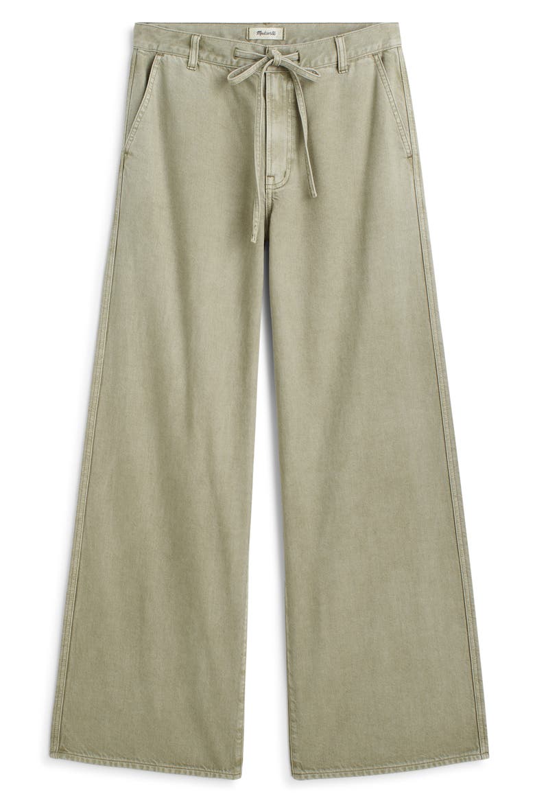 The Ultimate Wide Leg Drawstring Airy Denim Pants, Alternate, color, SAGEBRUSH