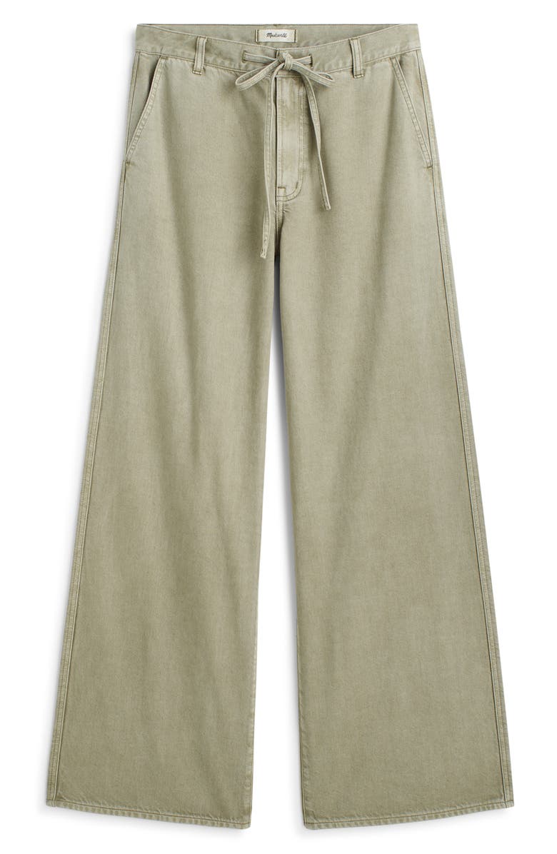 Madewell The Ultimate Wide Leg Drawstring Airy Denim Pants, Alternate, color, Sagebrush