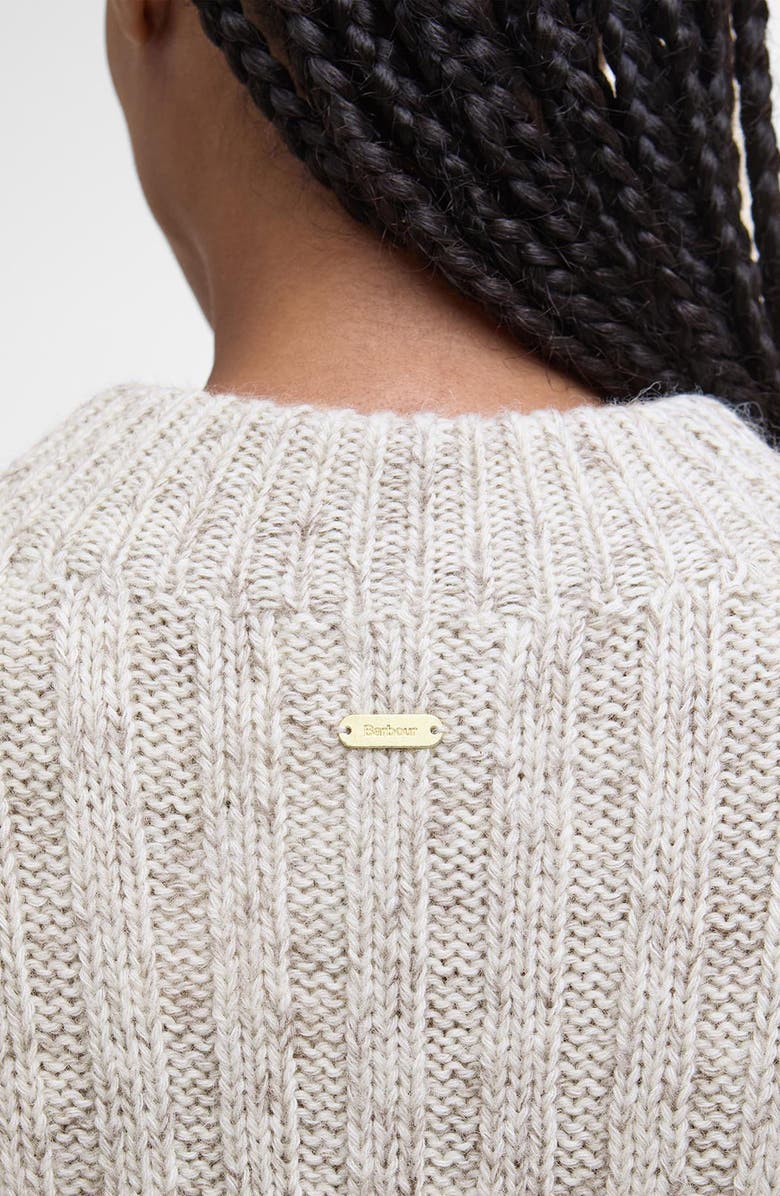 Barbour Anastasia Wool Blend Sweater Vest, Alternate, color, Oat